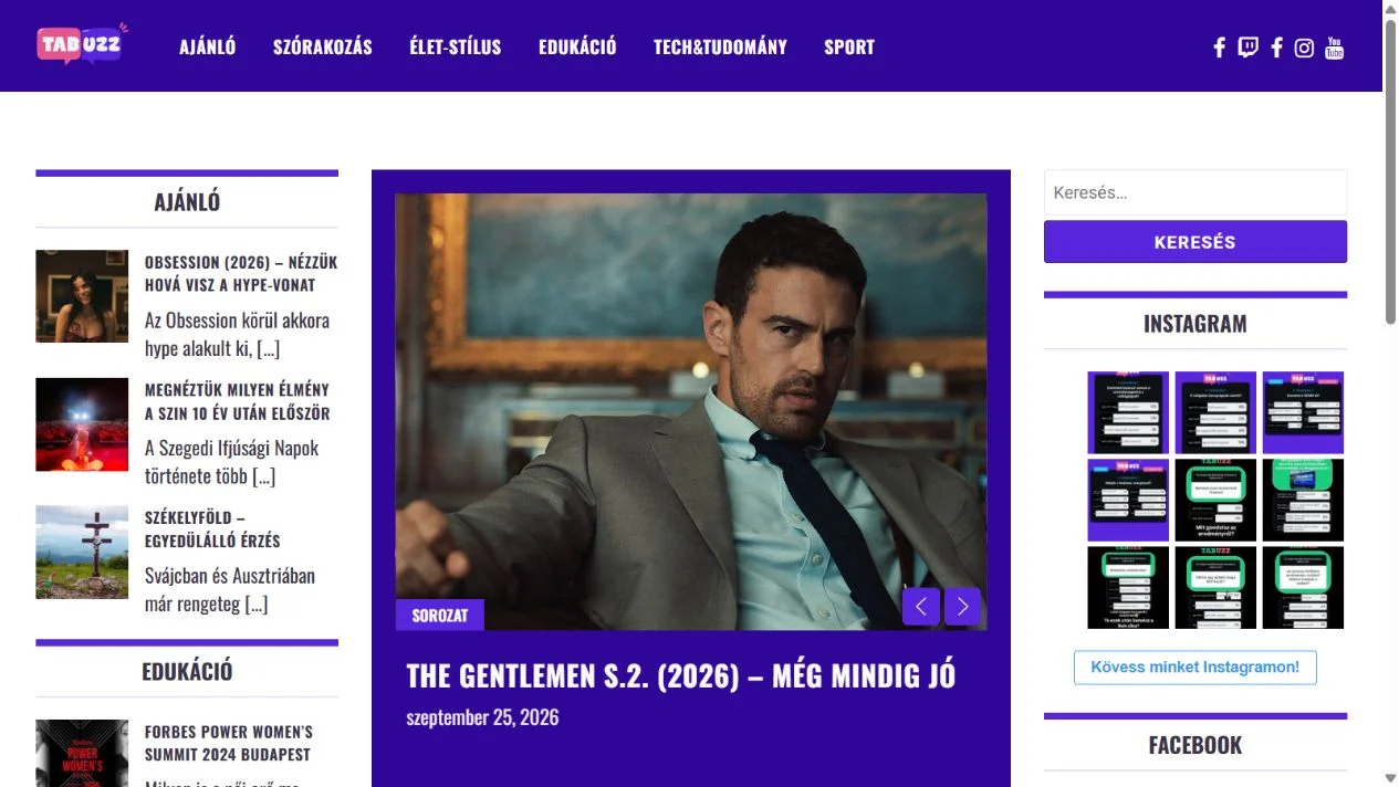 Screenshot of TABUZZ Blog
